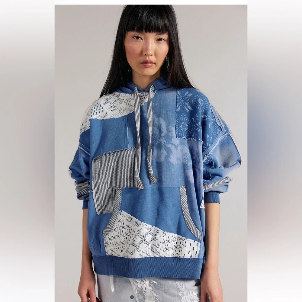 Free People Tattered Romance Hoodie